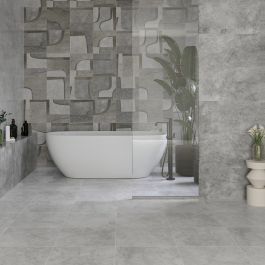 بلاط أرضيات 40×40×1.0 سم - رمادي فاتح - FT 170-13897 — بلاط وسيراميك