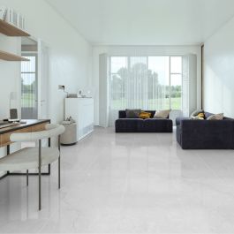 بلاط أرضيات بورسلان 60×120×1.0 سم - بيج فاتح رخامي — بلاط وسيراميك
