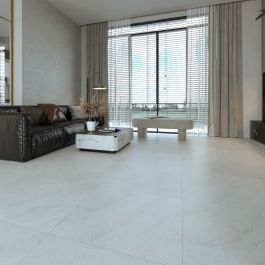 بلاط أرضيات بورسلان 60×60×1.0 سم - رمادي رخامي فاتح - GP-GSL 250-13786 — بلاط وسيراميك