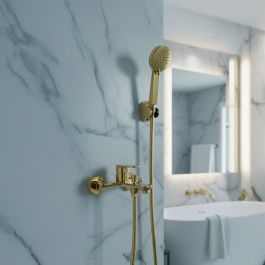 طقم خلاط حوض استحمام سكانو أوركس - ذهبي — سباكة